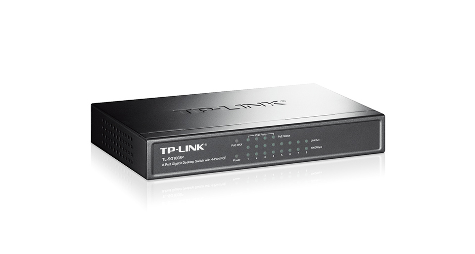 TP-Link 8-Port Gigabit Ethernet Unmanaged Switch | Plug and Play | Metal |  Desktop/Rackmount | Limited Lifetime (TL-SG1008),Black